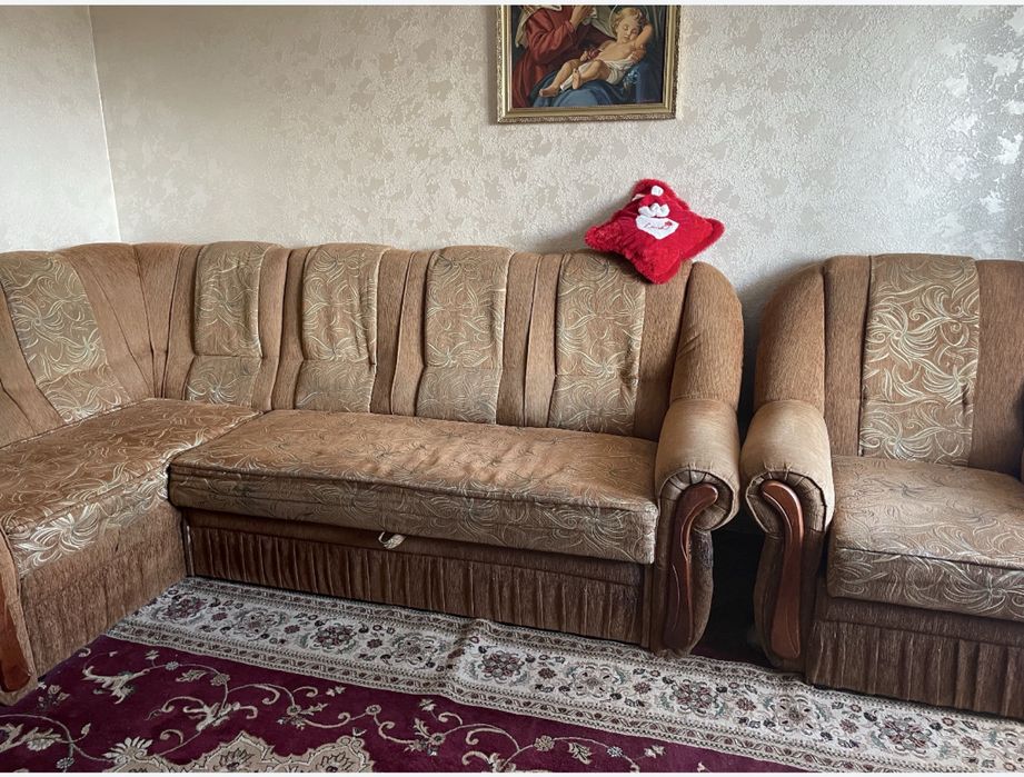 Куток розкладний, диван + крісло