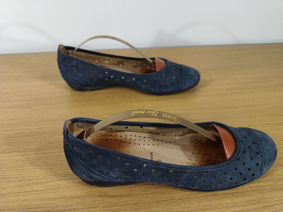 Buty damskie Gabor Ruffle baleriny półbuty wciągane wentylowane r. 38