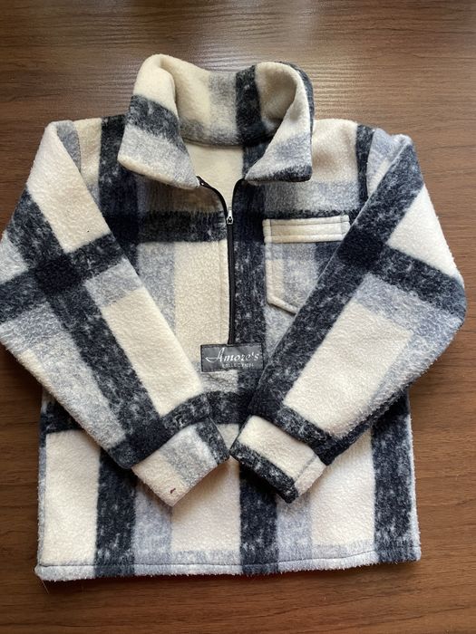 Флисовая теплая рубашка кофта на ребенка 3-4 года 98 - 104 размер