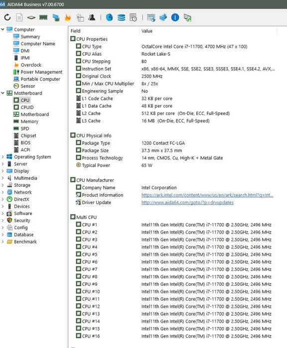 Komputer PC do gier i pracy i7-11700 / RTX-3060-12 gb / RAM 64 gb