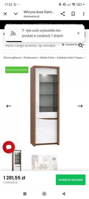 Podświetlana witrynka w idealnym stanie