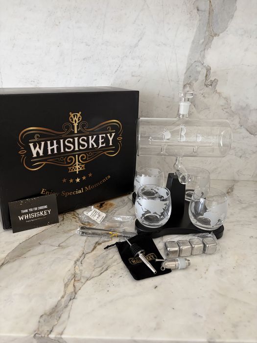 NOWA karafka do whisky, zestaw prezentowy.
