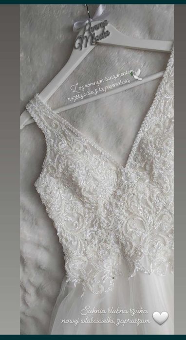 Suknia ślubna roz.S/M + 2 welony!!