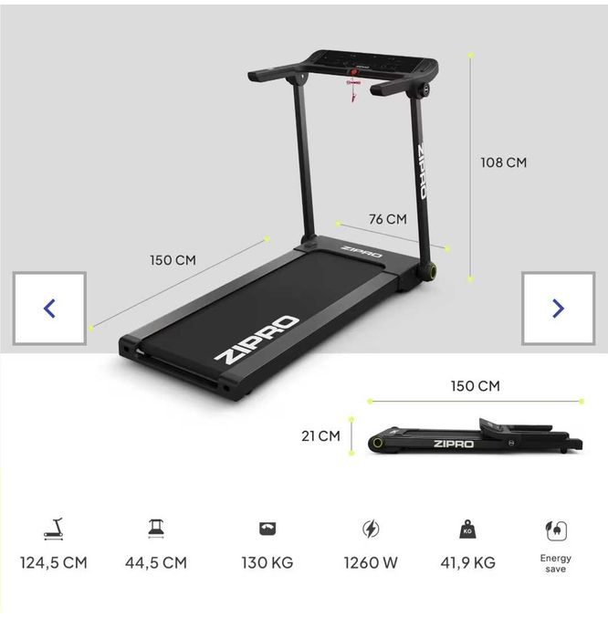 Bieżnia / Bardzo długa powierzchnia biegowa