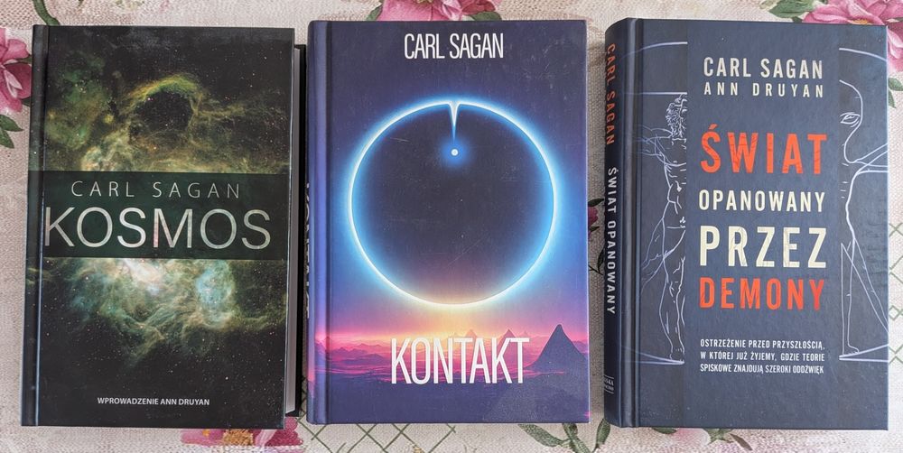 Carl Sagan, Kontakt, Kosmos, Świat Opanowany przez demony, wyprzedaż zbioru. Stan Bdb
