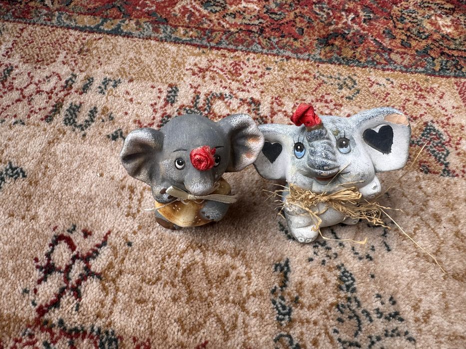 Słoniki ceramiczne dwie sztuki