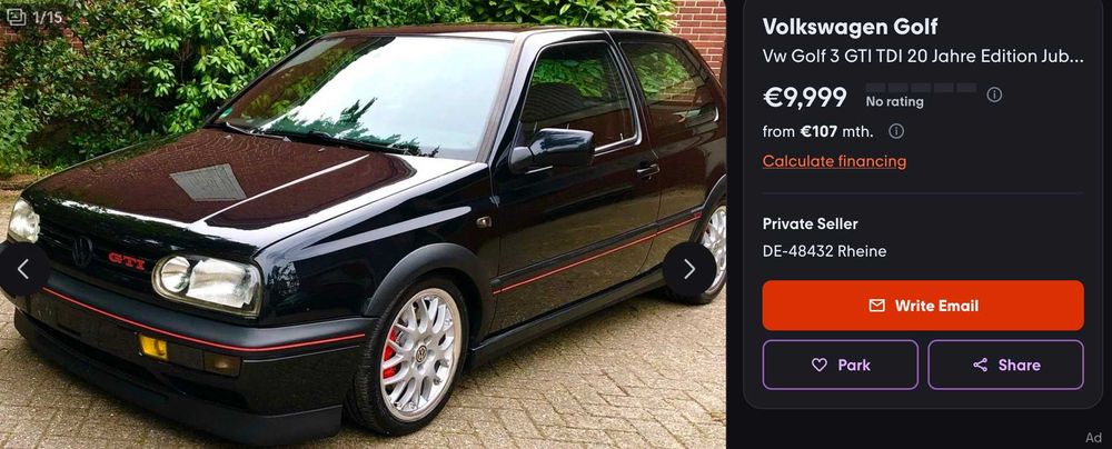 vw golf GTI TDI edição limitada, original