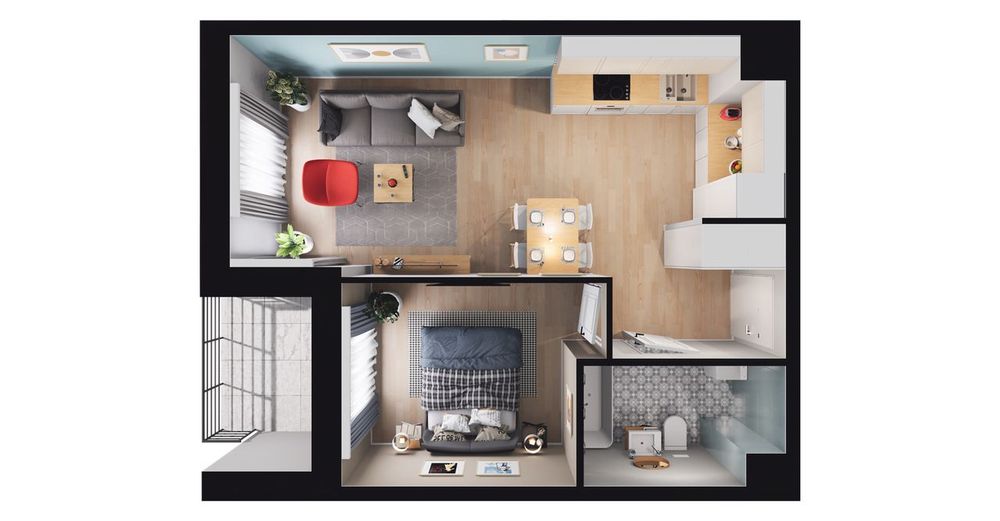 2-pokojowe mieszkanie 38m2 + balkon Bezpośrednio