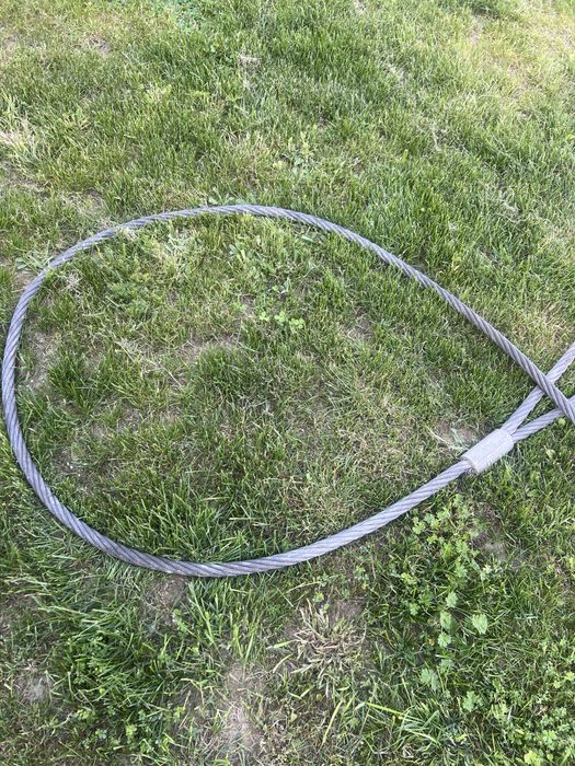 Lina gruba stalowa metalowa obwód 7 cm dlugisc 4 metry