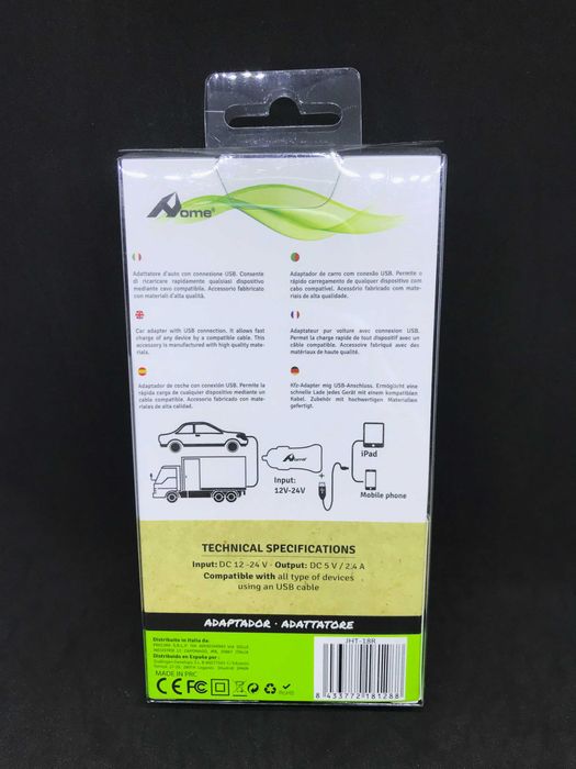 Carregador de isqueiro com 2 USB e cabo carregador lightning iPhone