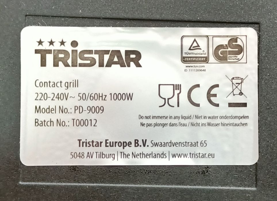 Kontaktowy Grill elektryczny Tristar