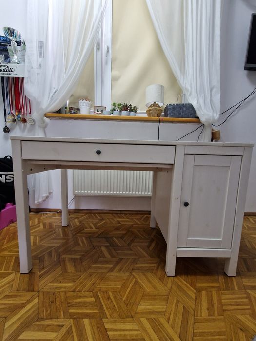 Biurko białe 120x55 IKEA HEMNES
