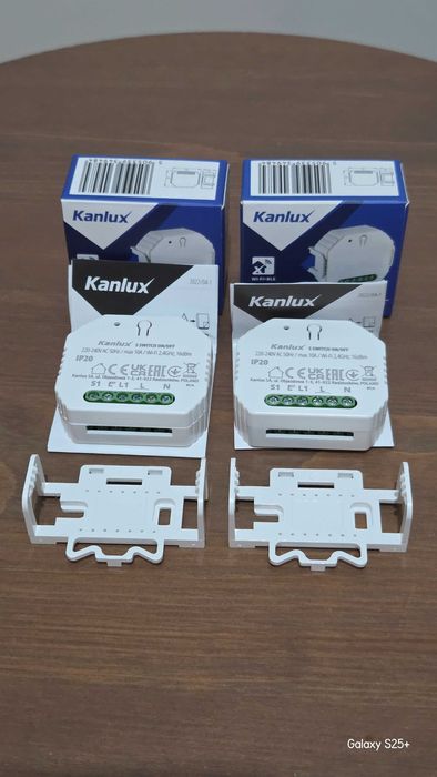 KANLUX 34948 SMART SWITCH ON/OFF Przekaźnik dopuszkowy BLE+WiFi 2szt.