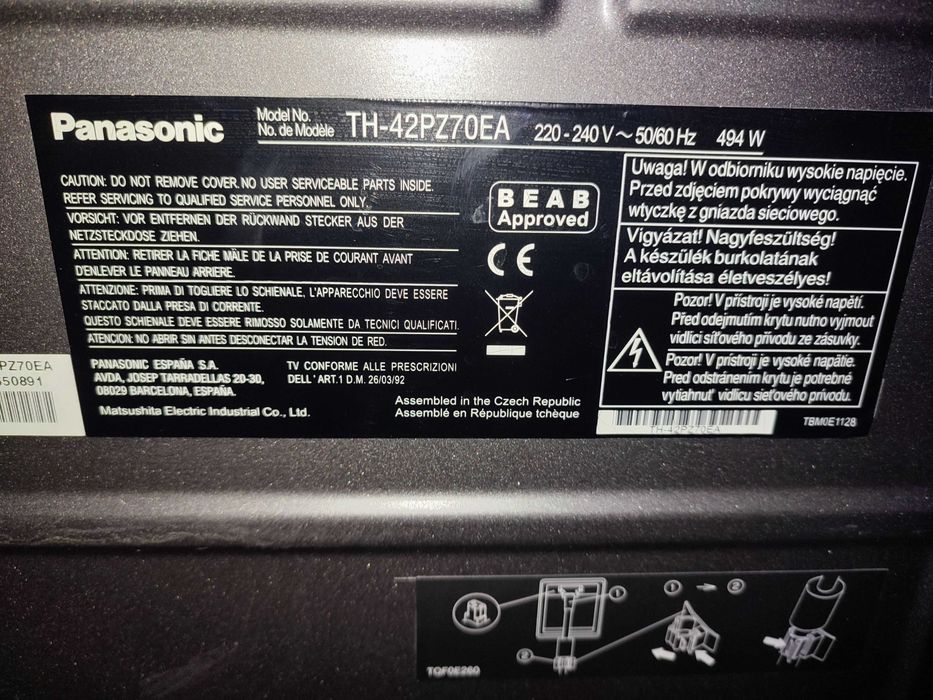 Tелевізор 42"  Panasonic TH-42PZ70E