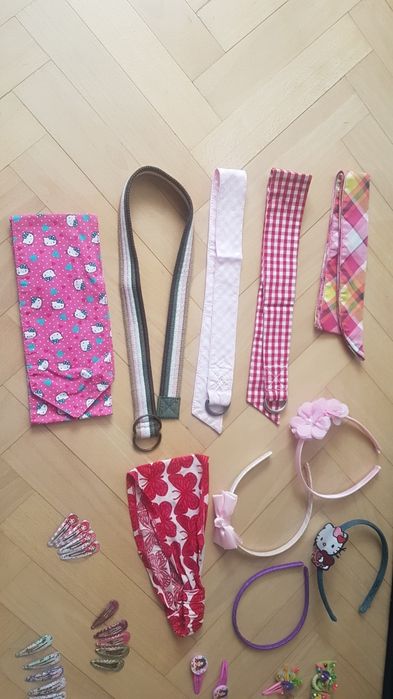 zestaw opaska gumka spinki H&M i inne