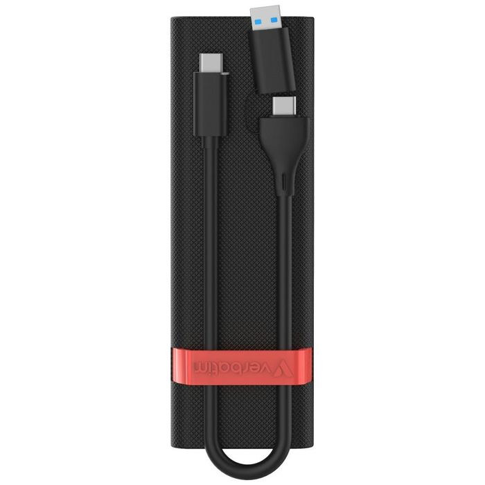Obudowa na dysk SSD Verbatim M.2 NVMe USB 3.2 Gen 2 z kablem USB A/USB C czarny 32261