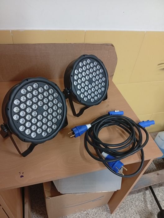 2 Pars led Rgbw 54x3w semi-novos luz de palco