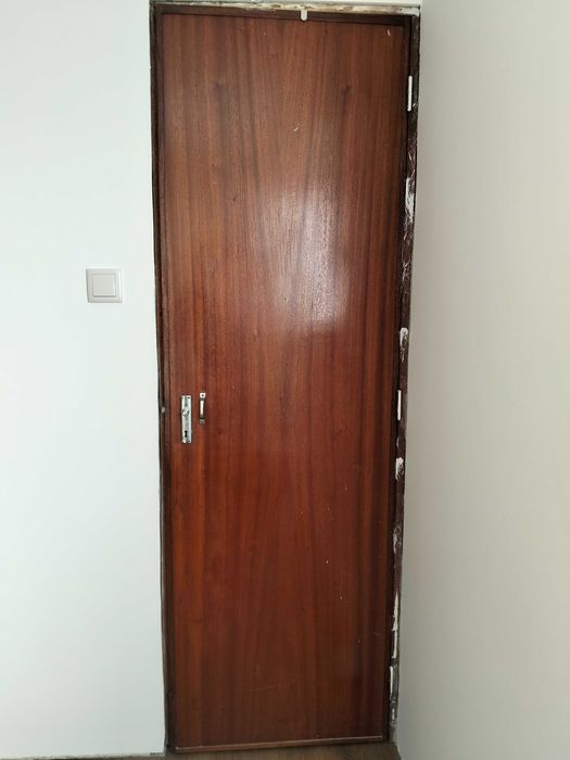 Porta em Madeira Cumaru do Brasil de WC de comércio com aro