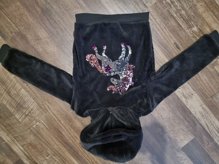 Pluszowa bluza jednorożec odwracane cekiny 122