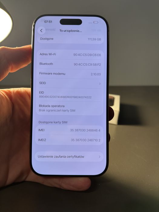 Iphone 16 pro 128gb 91%kondycji/stan bardzo dobry