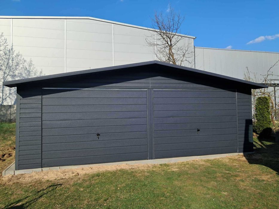 Garaż blaszany 7x5 Wzmocniony PROFILAMI. Producent SZYBKA REALIZACJA