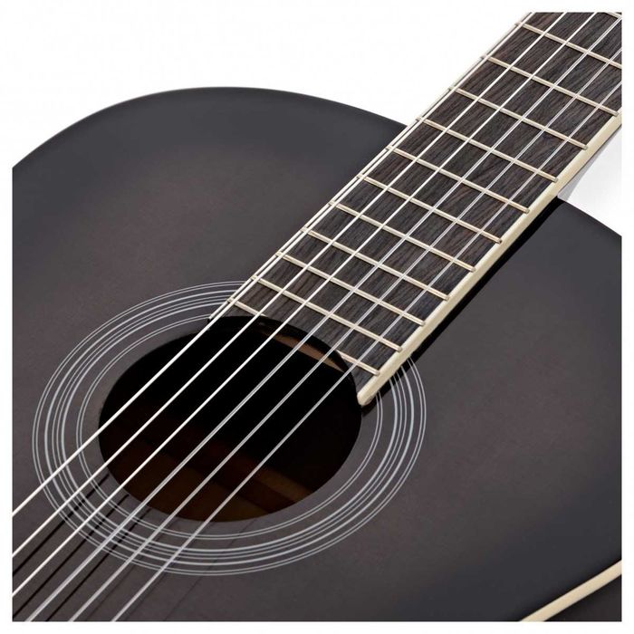 Guitarra Clássica Deluxe da Gear4music, Trans Black  adulto