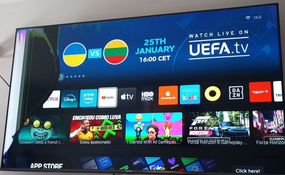 Tv  Hisense Qled ecrã partido