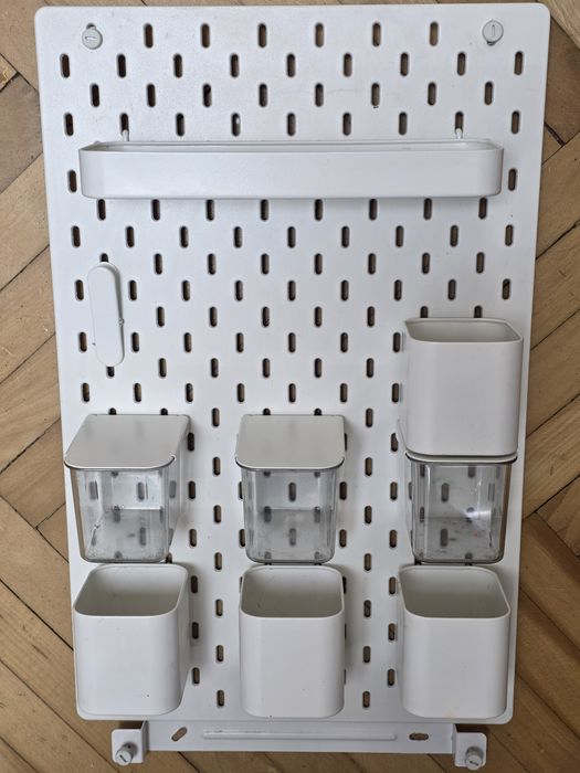 Ikea SKADIS tabliczki, półka, pojemniki do przechowywania