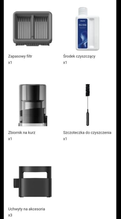 Dreame h12 dual zestaw akcesoriów