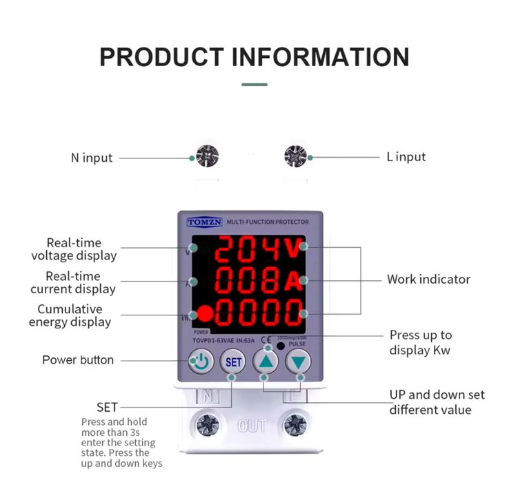 Реле напряжения, отсекатель напряжения tomzn