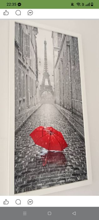 Trzy obrazy. Biała rama... Super cena