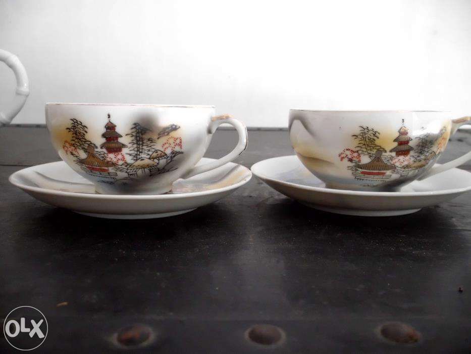 Serviço de chá Chinês genuíno antigo