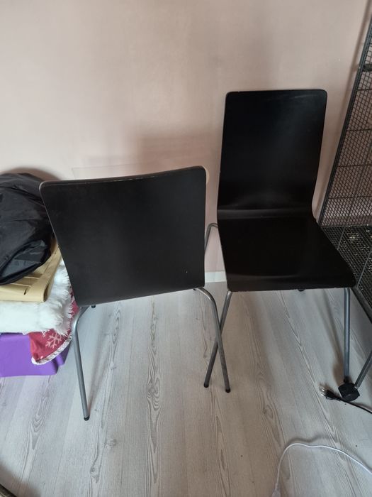 Krzesla 2 szt  nogi chromowane