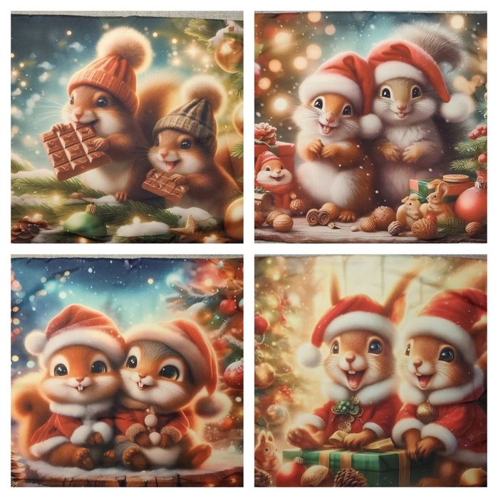 Komplet przepięknych poszewek świątecznych