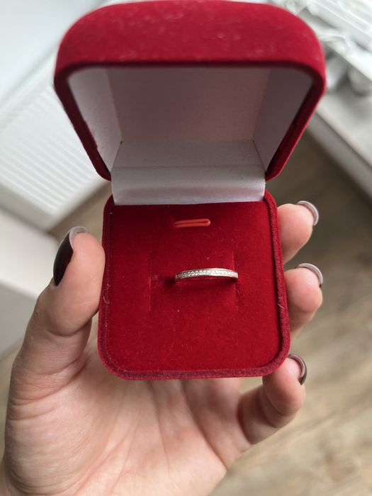 Колечко доріжка золоте з діамантами