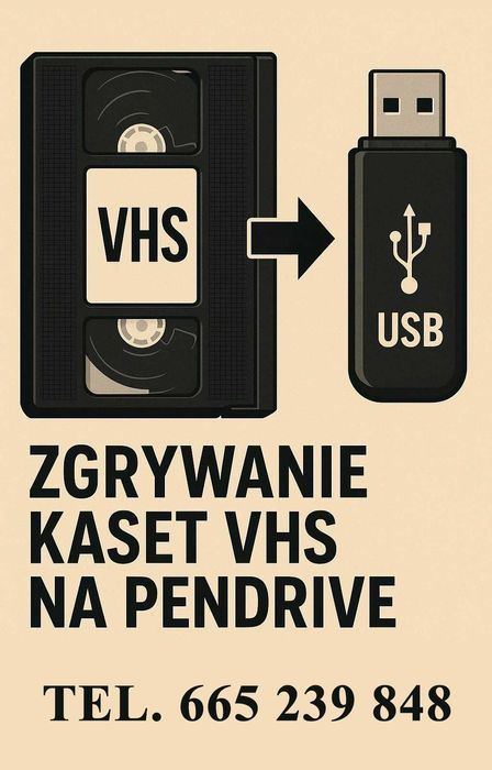 Przegrywanie kaset VHS na płyty DVD pendrive USB