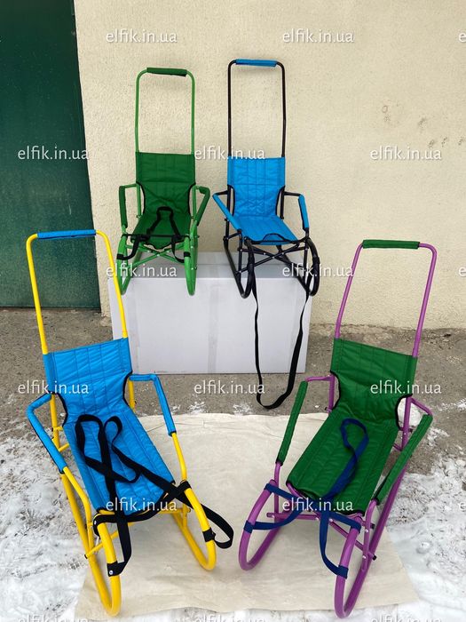 Санки трансформер із підстилкою та батьківською ручкою Франківськ