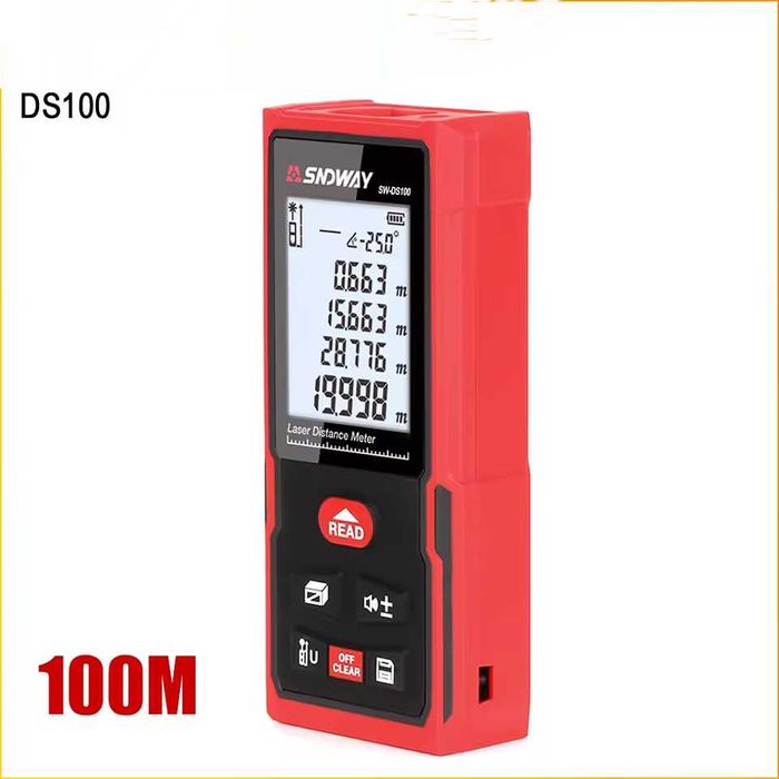 Лазерная рулетка SNDWAY SW-DS100 100 метров угол наклона дальномер