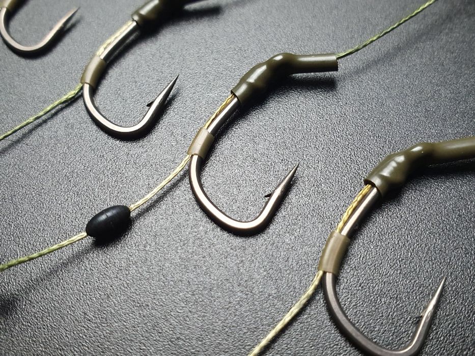 Przypony karpiowe 10 sztuk Tube Blow Back Rig #2 z włosem