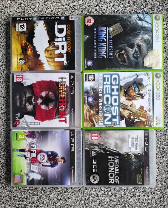 Conjunto de 6 jogos Xbox 360/PlayStation 3