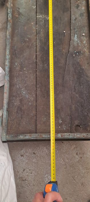 Carrinho de transporte em ferro e madeira