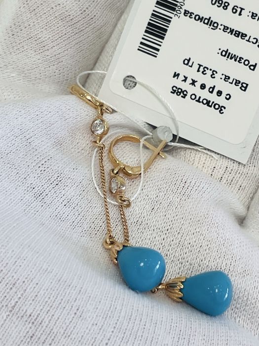 Золотые серьги 585 проба