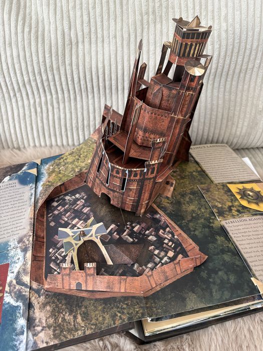 Książka game og thrones , trójwymiarowe ilustracje typu pop-up