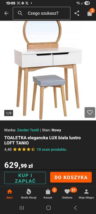 toaletka biała boho. Zaoszczędzisz ponad 300  zł