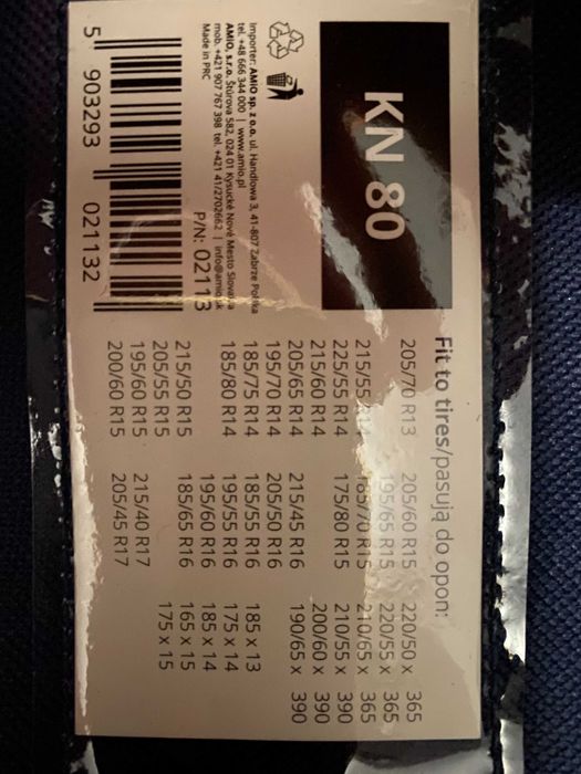 Łańcuchy zimowe na koła Amio samochodowe nowe