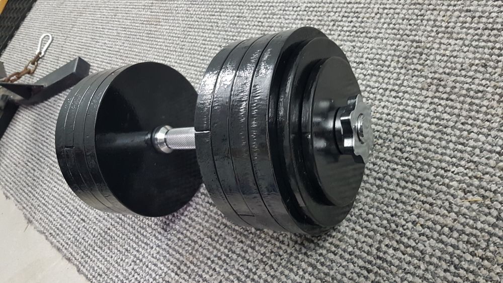 Hantle 2x50kg Sztangielki skręcane gryf 45cm