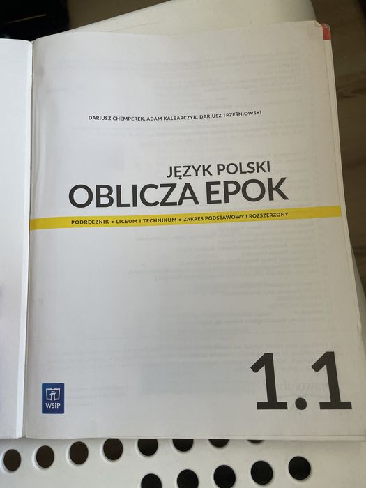 Książka Oblicza Epok jezyk polski, zakresa rozszerzony 1.1 WSIP