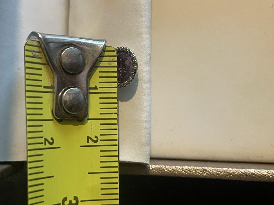 Kolczyki swarowski fiolet srebrne sztyfty Harper Rae sterling silver