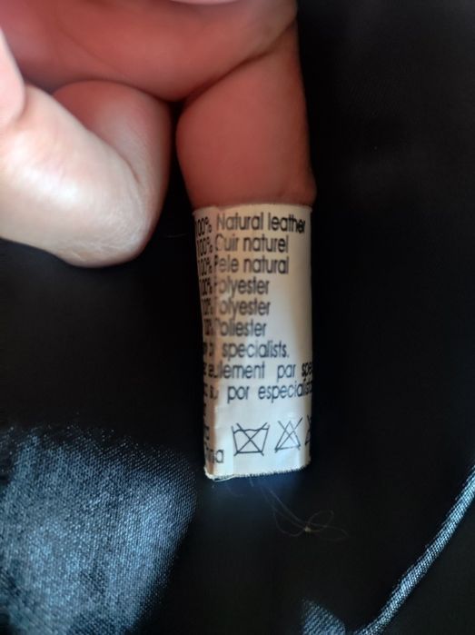 Casaco 100% em pele preto S