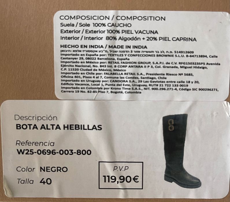 Botas altas de cuero BROWNIE